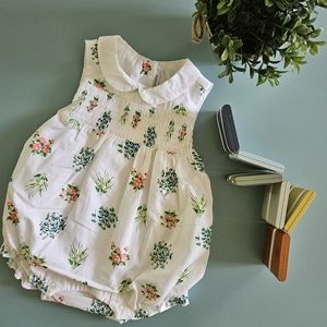 Janie and Jack white floral onsie